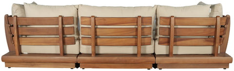 Zadie Tan 113 Water Resistant Fabric Upholstered Outdoor Patio Modular Sectional , 4-Piece (Style 1)