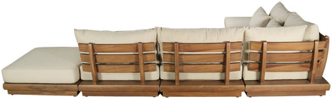Zadie Tan 149 Water Resistant Fabric Upholstered Outdoor Patio Modular Sectional, 6-Piece