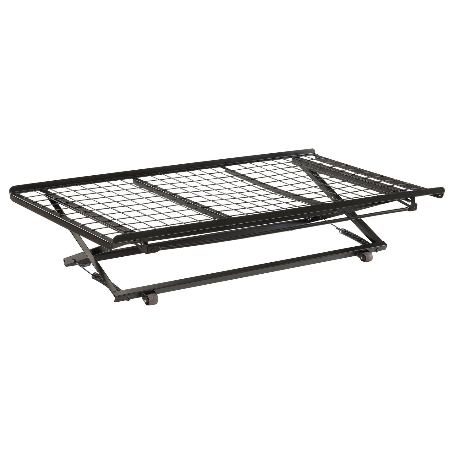 greer metal twin pop up trundle bed black