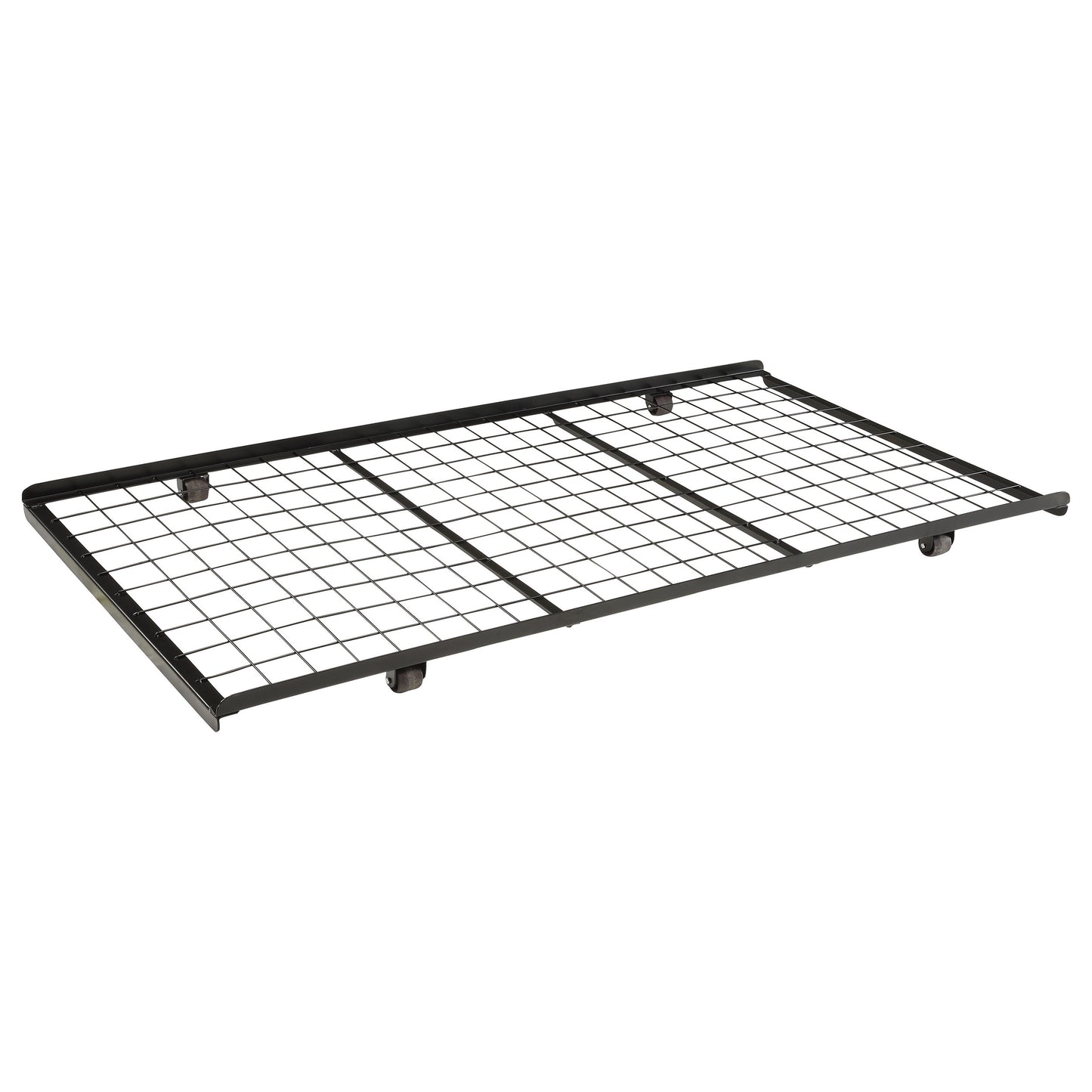 greer metal twin trundle bed black