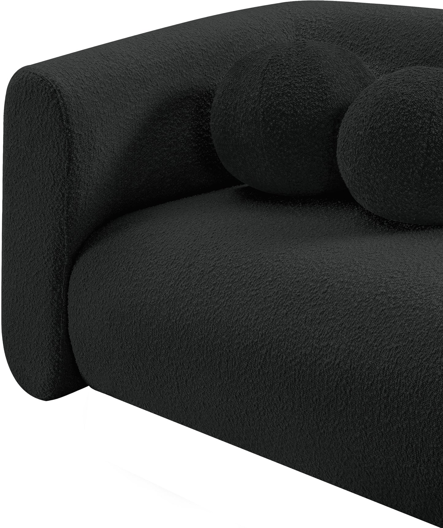 siena black boucle fabric chair c