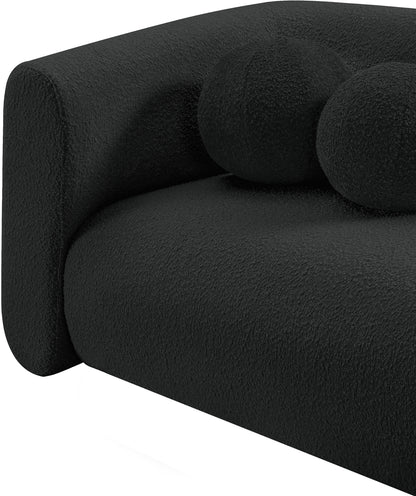 Siena Black Boucle Fabric Chair C