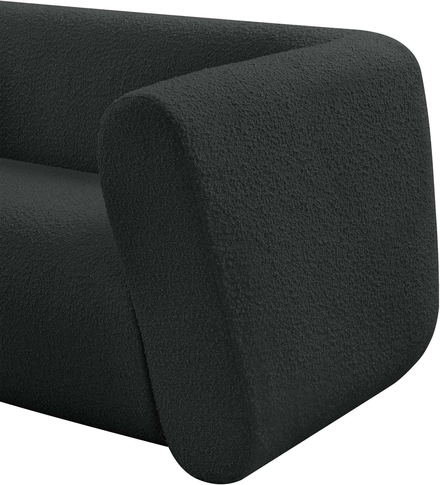 siena black boucle fabric chair c