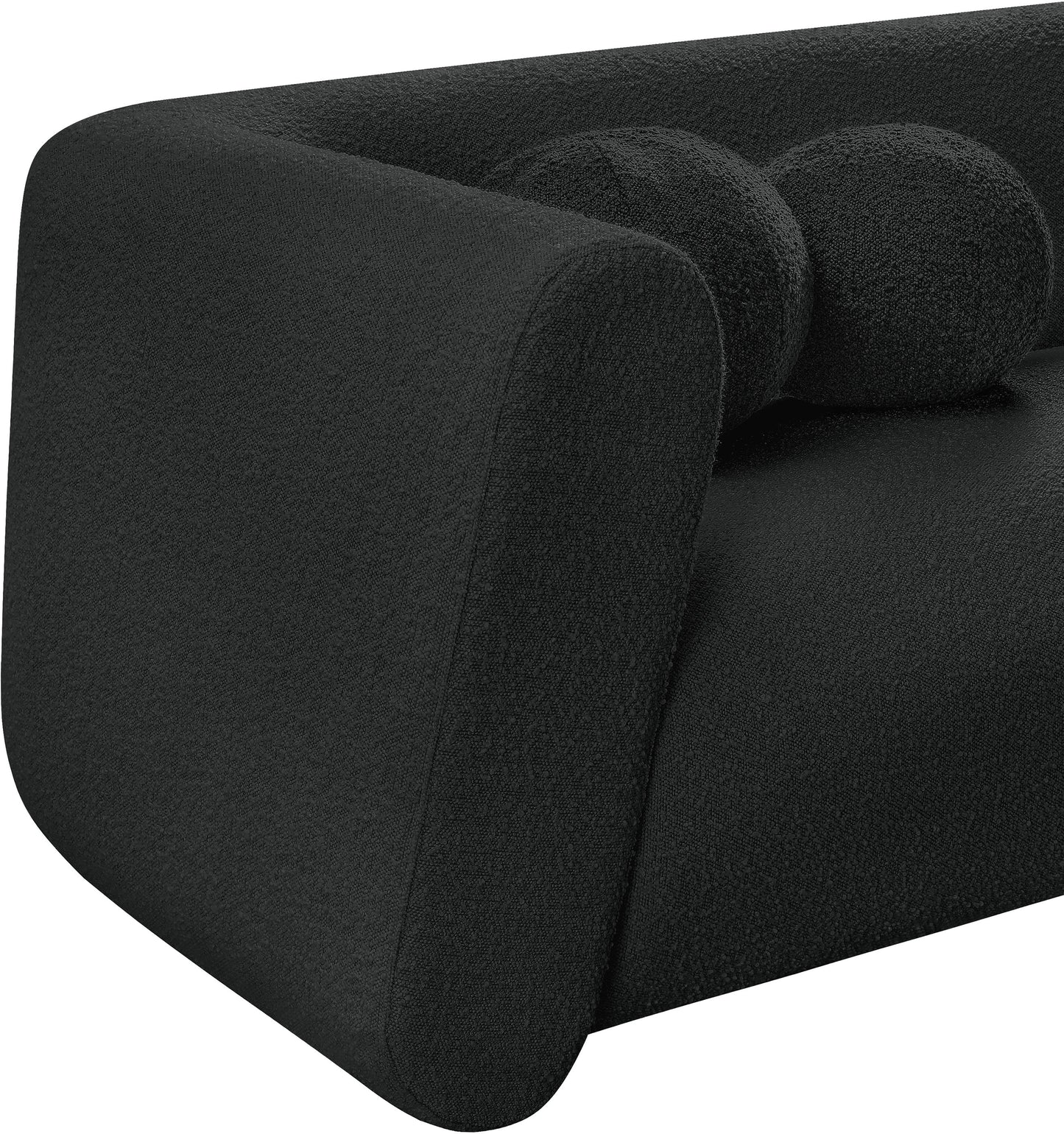 siena black boucle fabric chair c