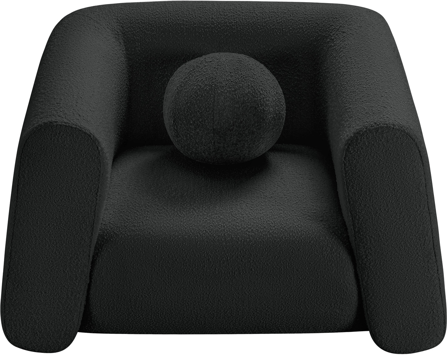 siena black boucle fabric chair c