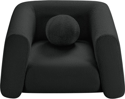 Siena Black Boucle Fabric Chair C