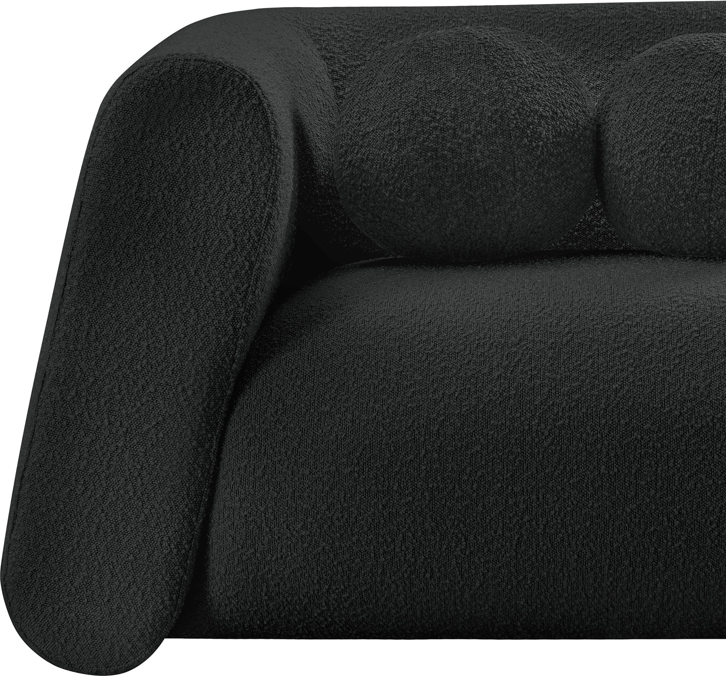 siena black boucle fabric chair c