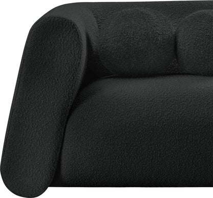 Siena Black Boucle Fabric Chair C