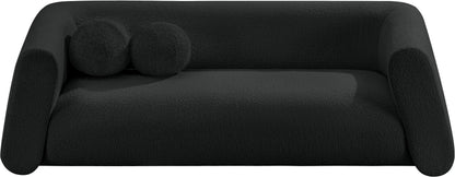 Siena Black Boucle Fabric Sofa S