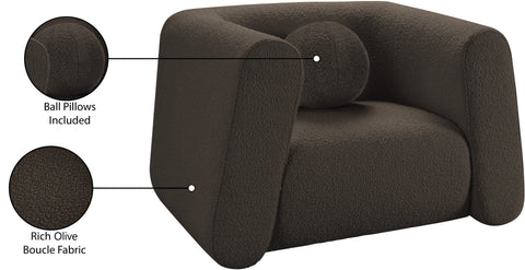 Siena Brown Boucle Fabric Chair C