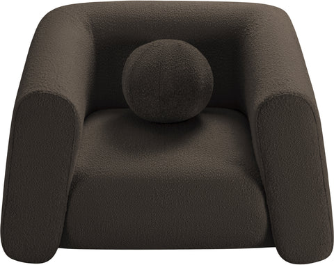 Siena Brown Boucle Fabric Chair C