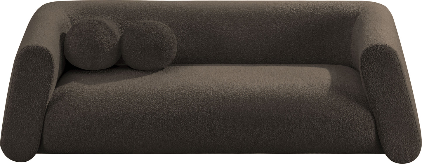 siena brown boucle fabric sofa s