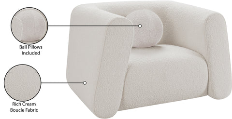 Siena Cream Boucle Fabric Chair C