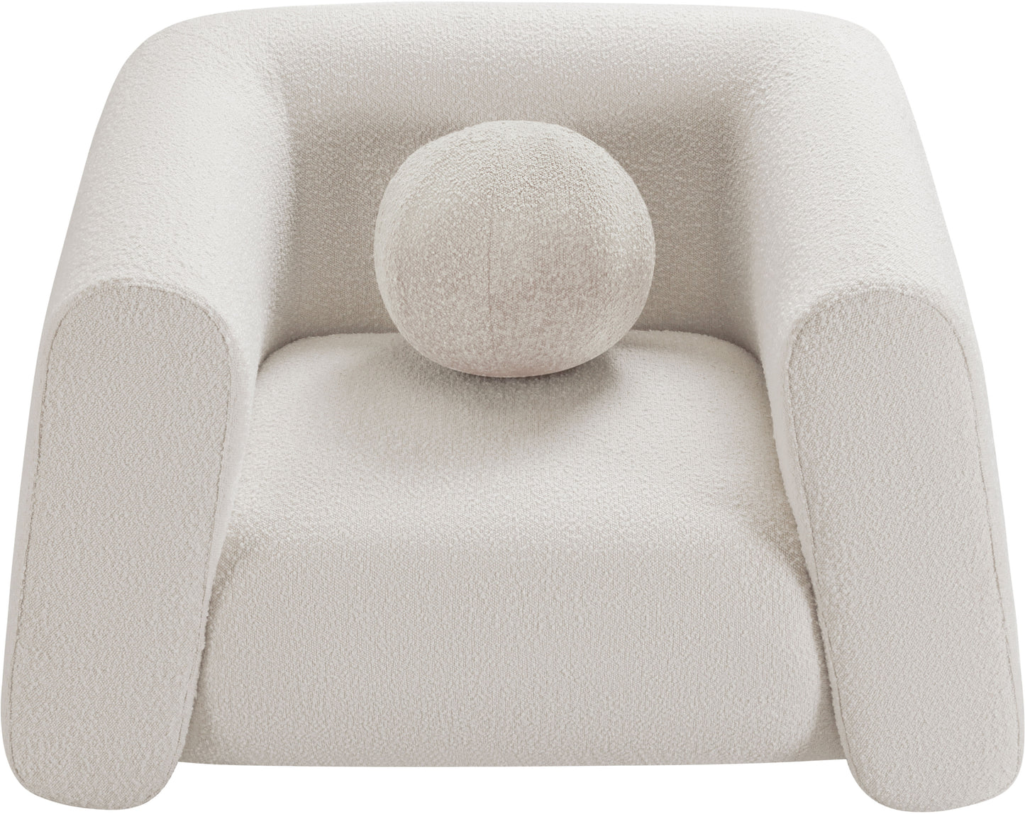 siena cream boucle fabric chair c