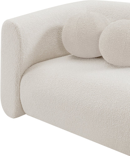 Siena Cream Boucle Fabric Loveseat L