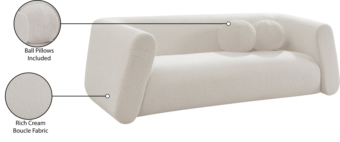 siena cream boucle fabric sofa s