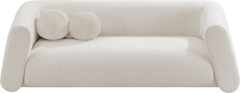 Siena Cream Boucle Fabric Sofa S