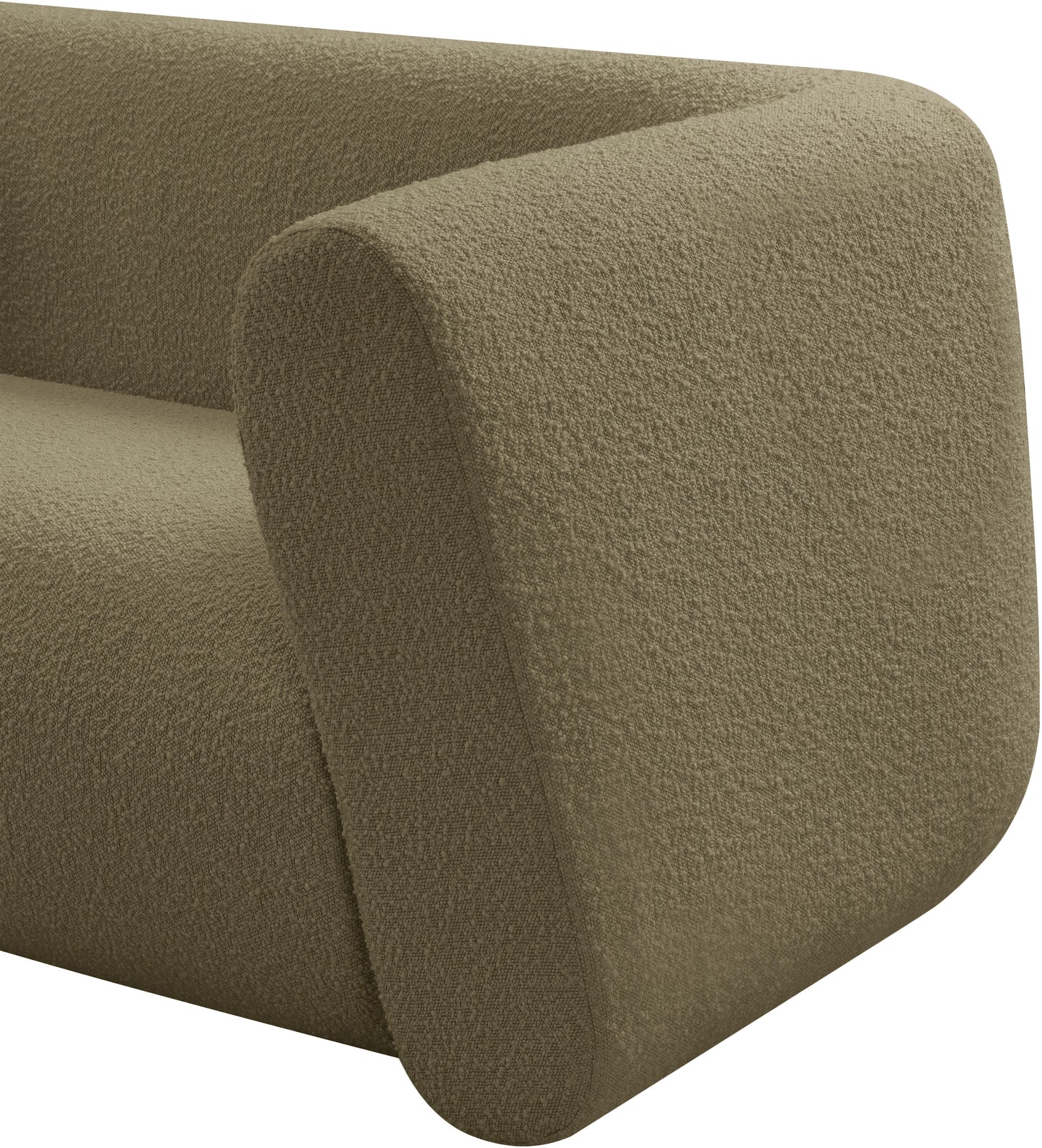 siena olive boucle fabric chair c