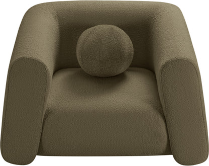 Siena Olive Boucle Fabric Chair C