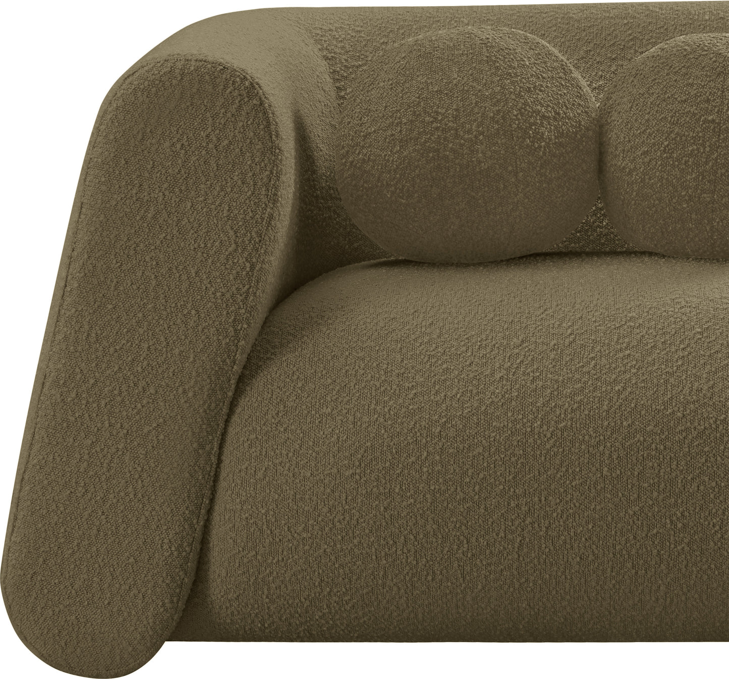 siena olive boucle fabric chair c