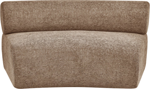 Harper Brown Chenille Fabric Upholstered Armless Chair, 1 Piece