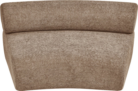 Harper Brown Chenille Fabric Upholstered Armless Chair, 1 Piece