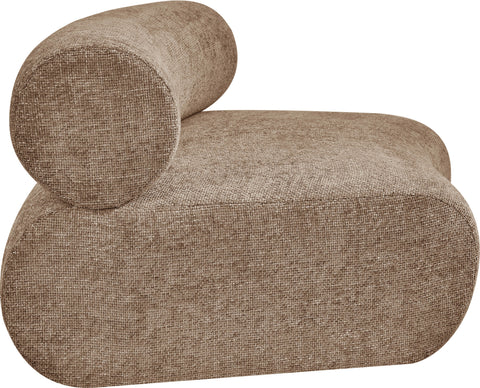 Harper Brown Chenille Fabric Upholstered Armless Chair, 1 Piece