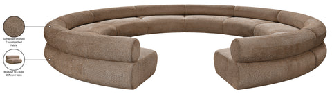 Harper 202" Chenille Fabric Upholstered Sectional, 10-Piece