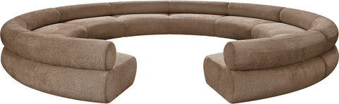 Harper 202" Chenille Fabric Upholstered Sectional, 10-Piece