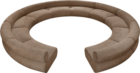 Harper 202" Chenille Fabric Upholstered Sectional, 10-Piece