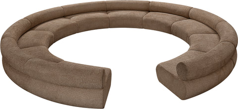 Harper 202" Chenille Fabric Upholstered Sectional, 10-Piece