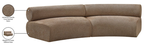 Harper 108" Chenille Fabric Upholstered Sectional, 2-Piece