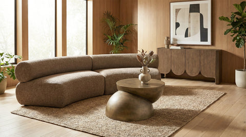 Harper 108" Chenille Fabric Upholstered Sectional, 2-Piece