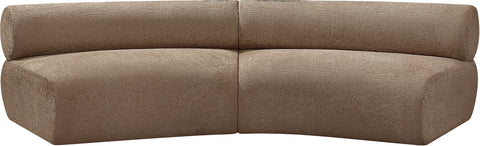 Harper 108" Chenille Fabric Upholstered Sectional, 2-Piece