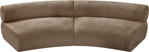 Harper 108" Chenille Fabric Upholstered Sectional, 2-Piece