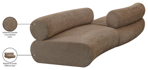 Harper 108" Chenille Fabric Upholstered Sectional, 2-Piece (Style 2)