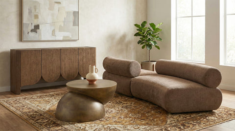 Harper 108" Chenille Fabric Upholstered Sectional, 2-Piece (Style 2)