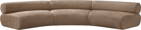 Harper 152" Chenille Fabric Upholstered Sectional, 3-Piece