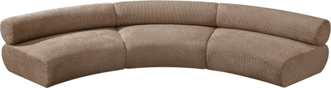 Harper 152" Chenille Fabric Upholstered Sectional, 3-Piece