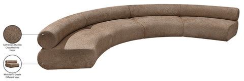 Harper 183" Chenille Fabric Upholstered Sectional, 4-Piece