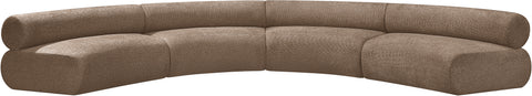 Harper 183" Chenille Fabric Upholstered Sectional, 4-Piece