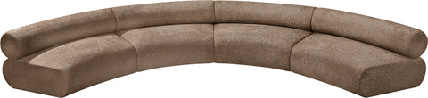 Harper 183" Chenille Fabric Upholstered Sectional, 4-Piece
