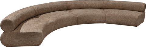 Harper 183" Chenille Fabric Upholstered Sectional, 4-Piece