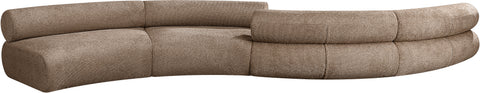 Harper 202" Chenille Fabric Upholstered Sectional, 4-Piece