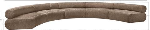 Harper 202" Chenille Fabric Upholstered Sectional, 5-Piece