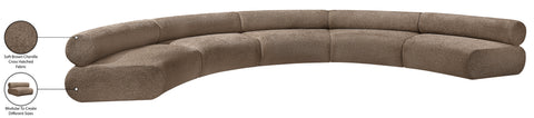Harper 202" Chenille Fabric Upholstered Sectional, 5-Piece