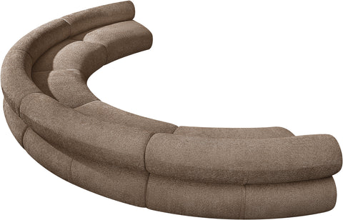 Harper 202" Chenille Fabric Upholstered Sectional, 5-Piece