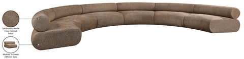 Harper 202" Chenille Fabric Upholstered Sectional, 6-Piece
