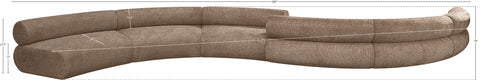 Harper 280" Chenille Fabric Upholstered Sectional, 6-Piece