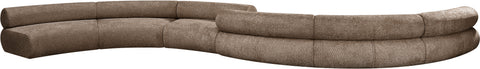 Harper 280" Chenille Fabric Upholstered Sectional, 6-Piece